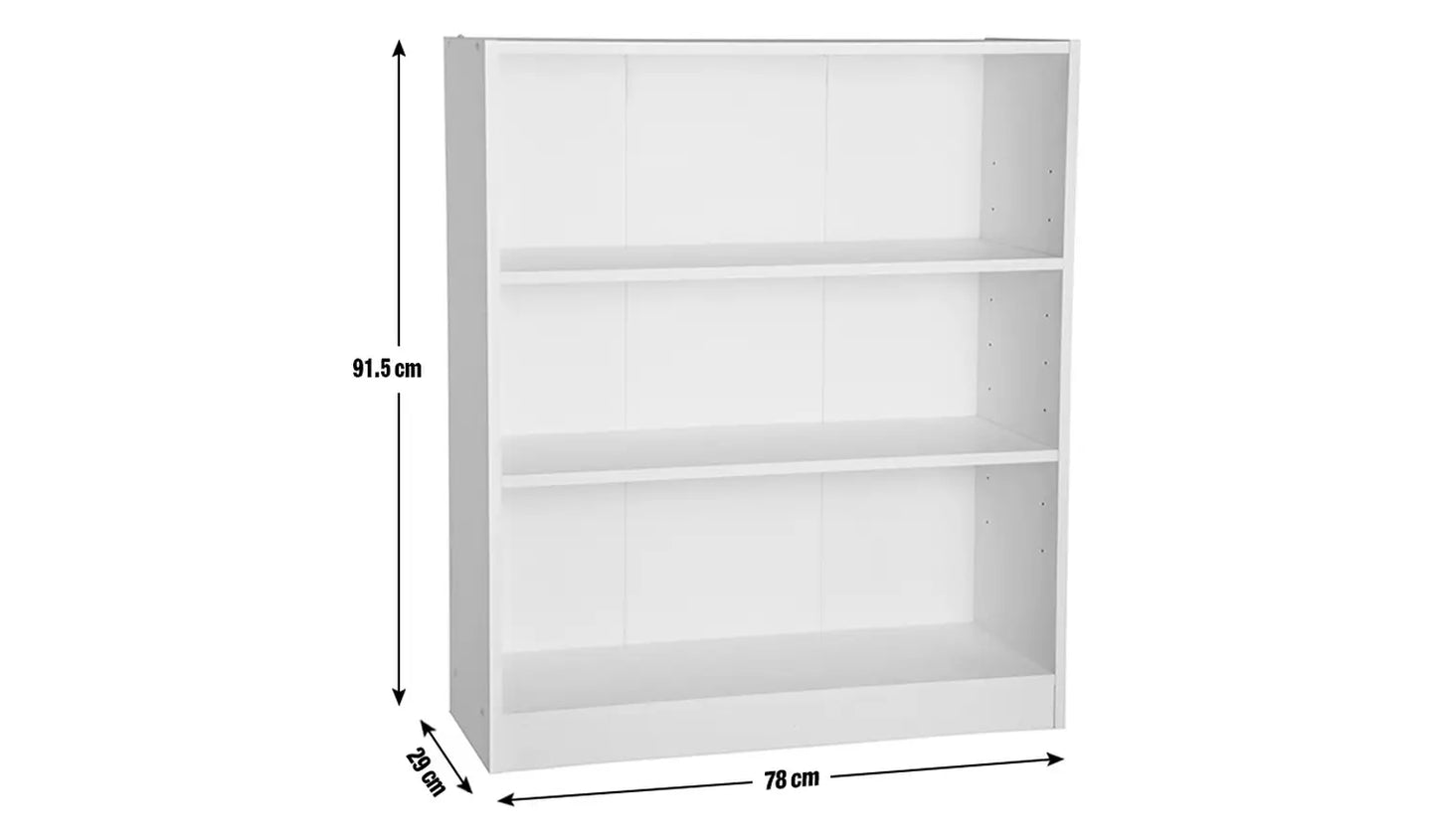 Assembled Maine Short Bookcase - Black